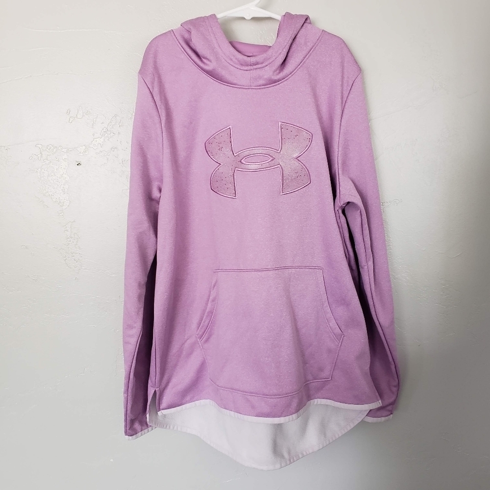 Under Armour NWT YXL Youth XL Lilac Purple Long Sleeve Pullover Hoodie Sweatshir
